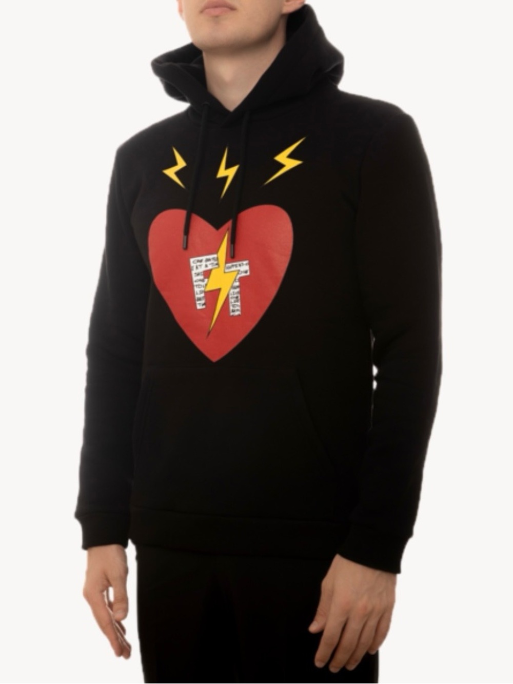 FABRICE TARDIEU GOOD VIBES STAR FT HOODIE IN BLACK